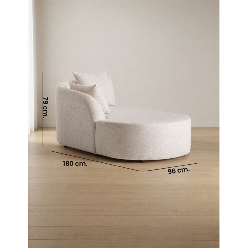 Chaise Longue 1 Plaza Vitznau Beige - Montiel