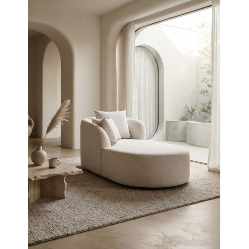 Chaise Longue 1 Plaza Vitznau Beige - Montiel