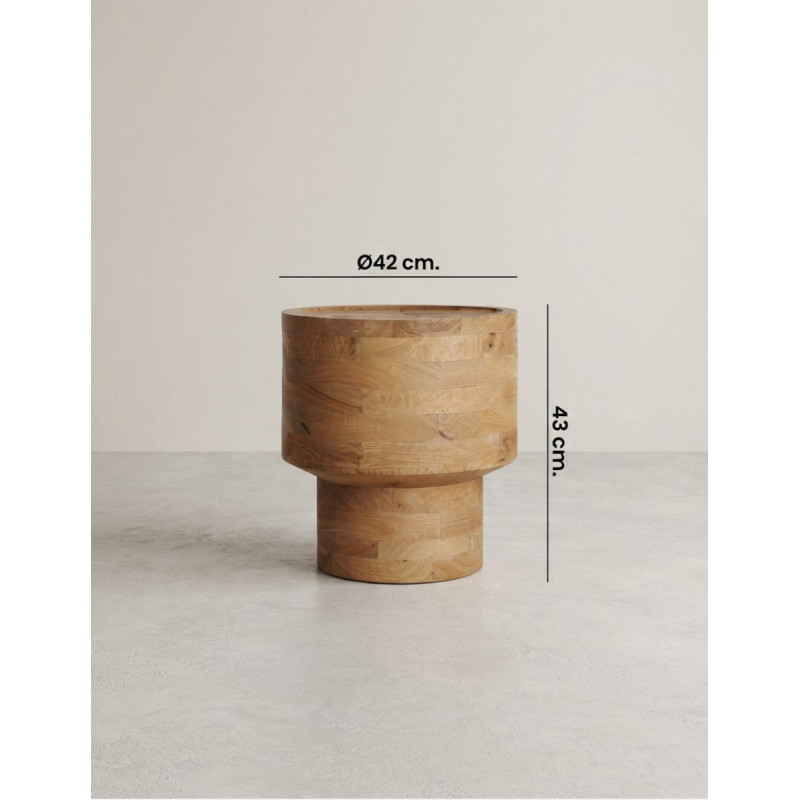 Mesa Auxiliar Havre Ø42x43 cm. de Madera - Montiel