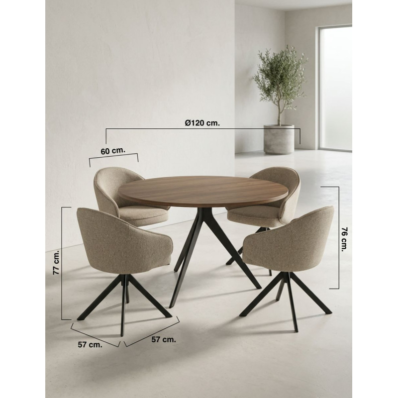 Pack Sillas Verona + Mesa Orta de Bogal - Montiel