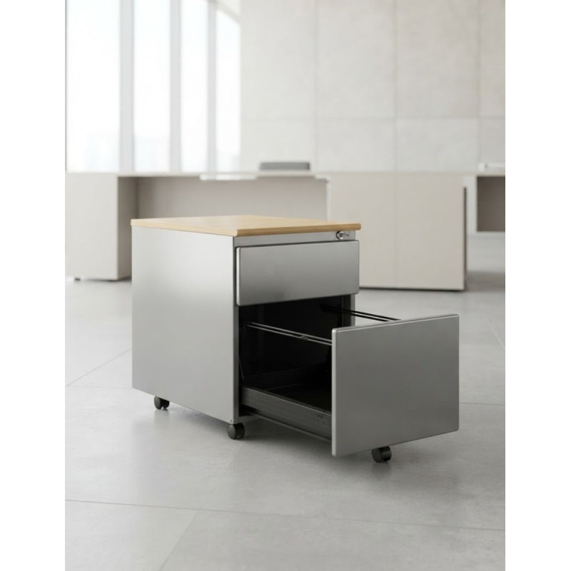 ▷ Cajonera Metálica con Ruedas de Steelcase - Montiel