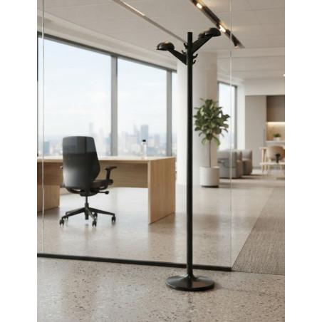 ▷ Perchero de Oficina Metálico Negro MM652 - Montiel