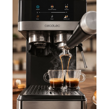 Cafetera Power Espresso 20 Grind Negra y Plata - Montiel