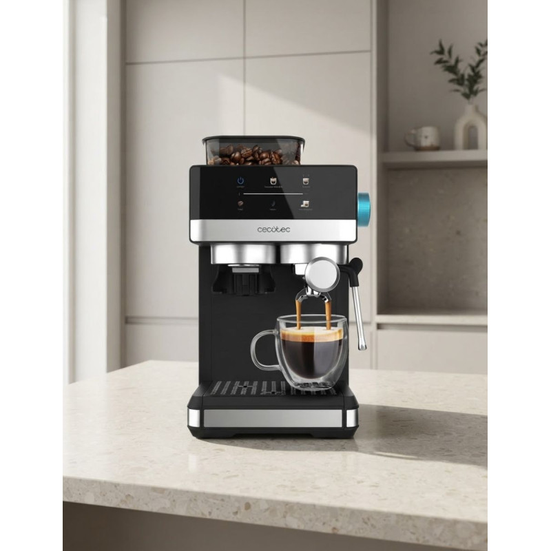 Cafetera Power Espresso 20 Grind Negra y Plata - Montiel