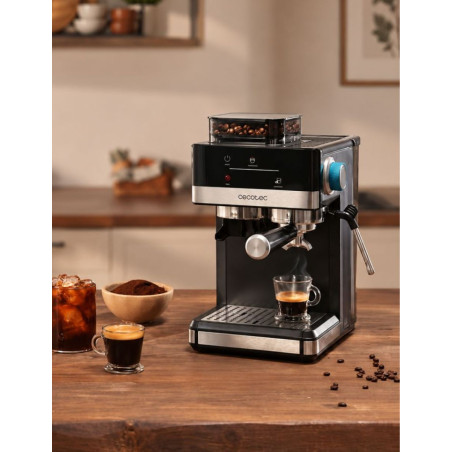 Cafetera Power Espresso 20 Grind Negra y Plata - Montiel