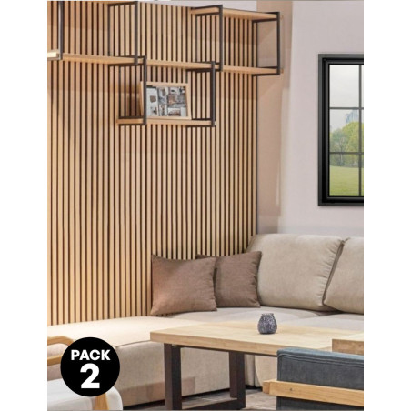Pack de 2 Paneles Acústicos Pet Acustic Sound 240x60 cm - Montiel
