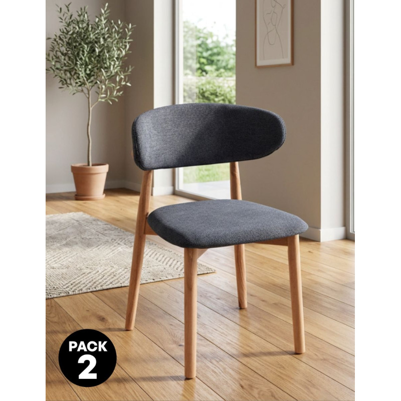 Pack de 2 Sillas para Salón Tapizadas Vera - Montiel