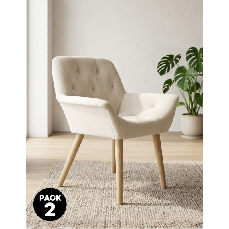 Pack de 2 Sillones para Hogar Tapizados Nature - Montiel