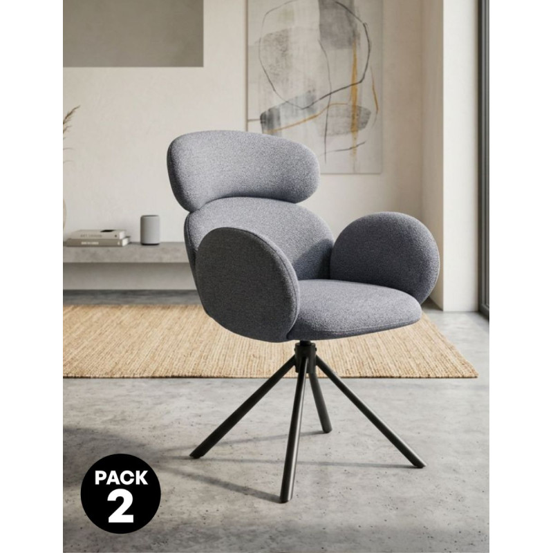 Pack de 2 Sillas de Recepción Love Giratorias - Montiel