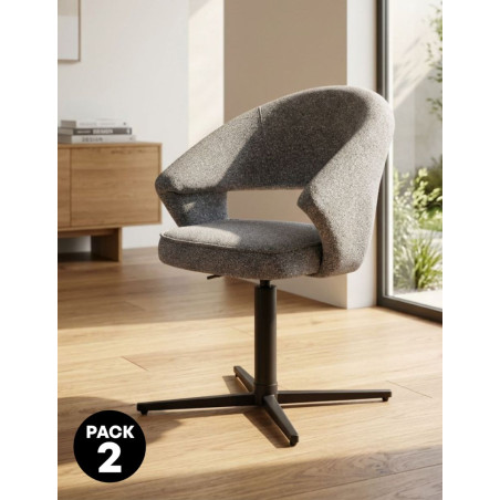 Pack de 2 Sillas de Recepción Stuttgart Giratorias