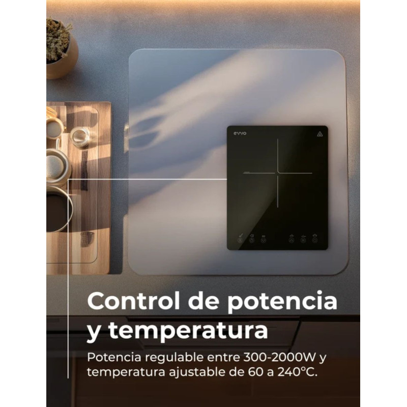 Placa Portátil de Inducción EVVO V26 Trip - Montiel