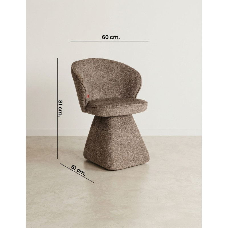 Silla Recepción Wanne de Poliéster Topo - Montiel