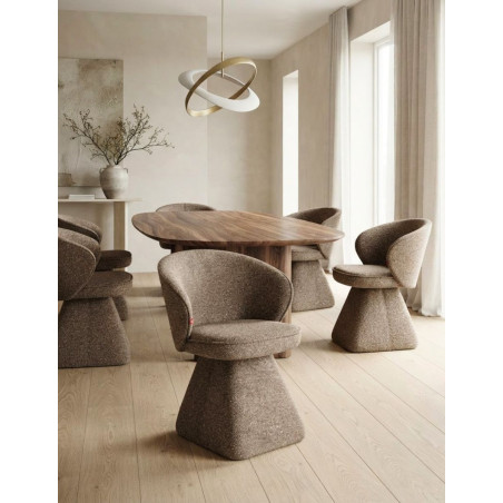 Silla Recepción Wanne de Poliéster Topo - Montiel