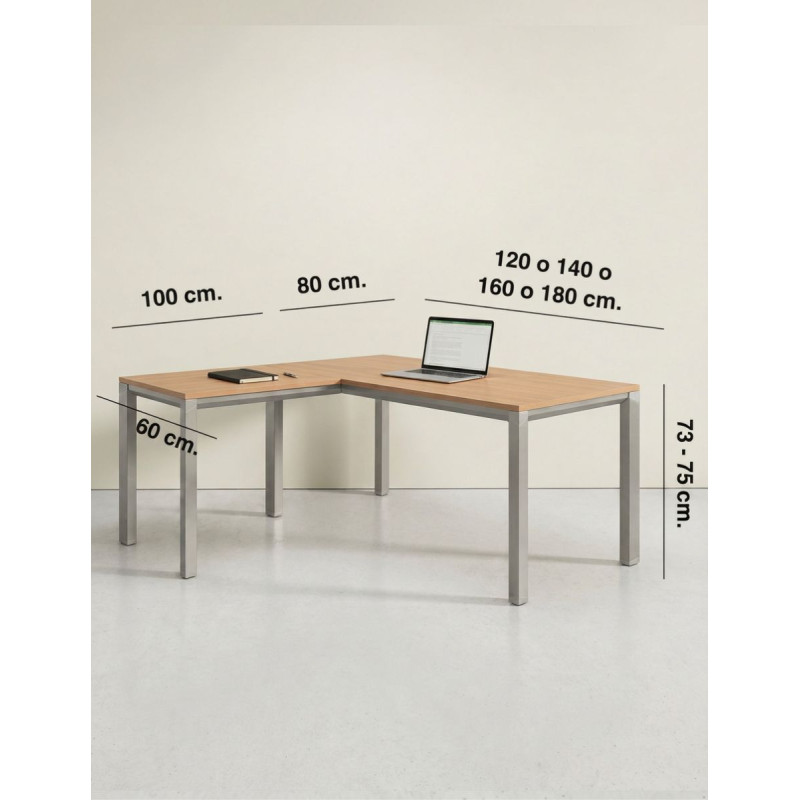 Mesa Oficina Faldón Metálico Metrik de Kesta - Montiel