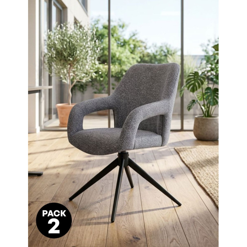 Pack de 2 Sillas de Recepción Opera Giratorias - Montiel