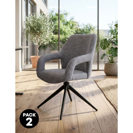 Pack de 2 Sillas de Recepción Opera Giratorias - Montiel