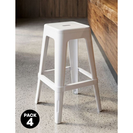 Pack de 4 Taburete Altos Apilables Hostelería Tolix - Montiel