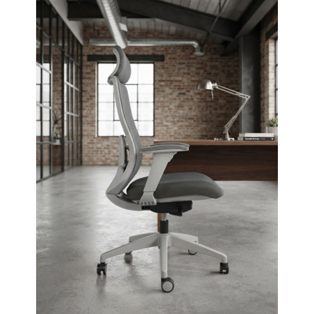 Silla Ergonómica Oficina Gris FEDO de Vincolo - Montiel