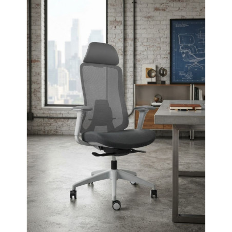 Silla Ergonómica Oficina Gris FEDO de Vincolo - Montiel