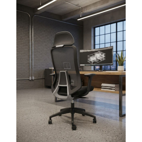 Silla Ergonómica Negra Oficina FEDO de Vincolo - Montiel