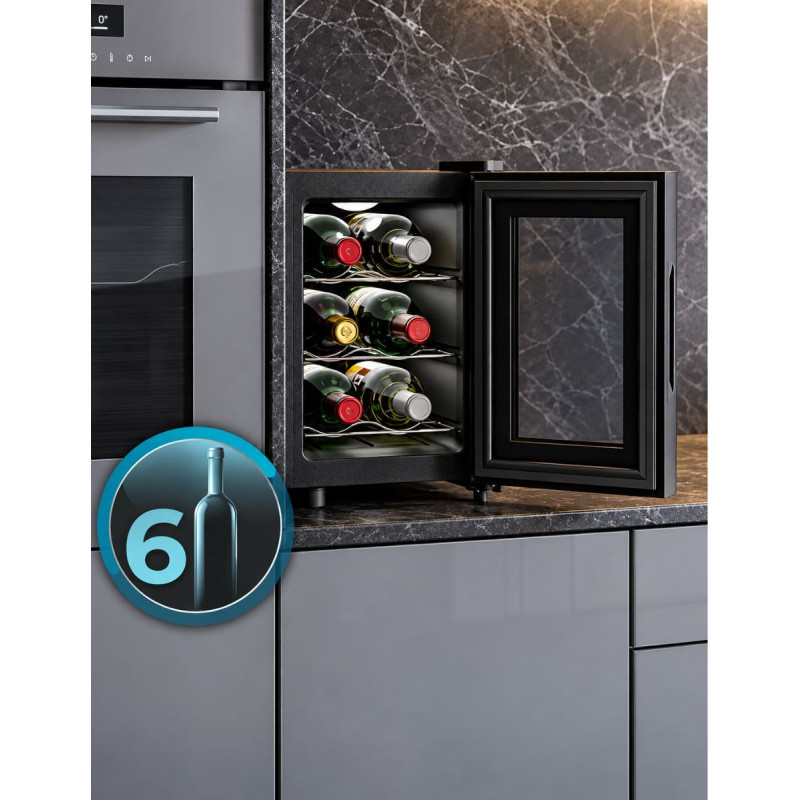 Vinoteca Negra Bolero GrandSommelier 600 CoolCrystal - Montiel
