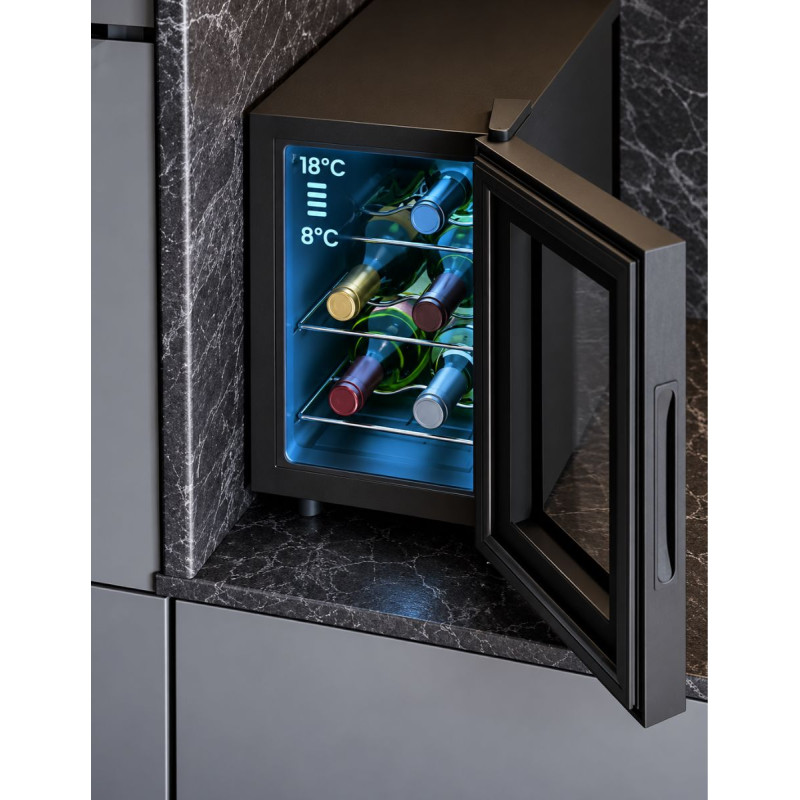 Vinoteca Negra Bolero GrandSommelier 600 CoolCrystal - Montiel