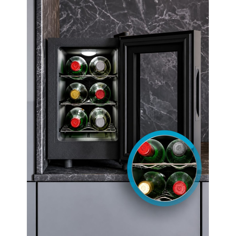 Vinoteca Negra Bolero GrandSommelier 600 CoolCrystal - Montiel