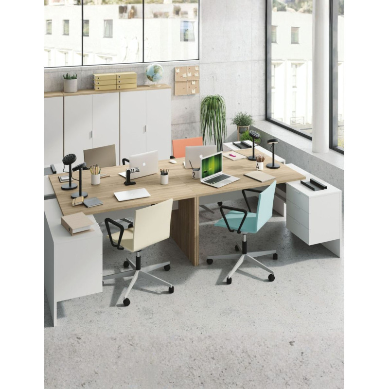 Escritorio de diseño moderno Style color blanco con cajones Montiel