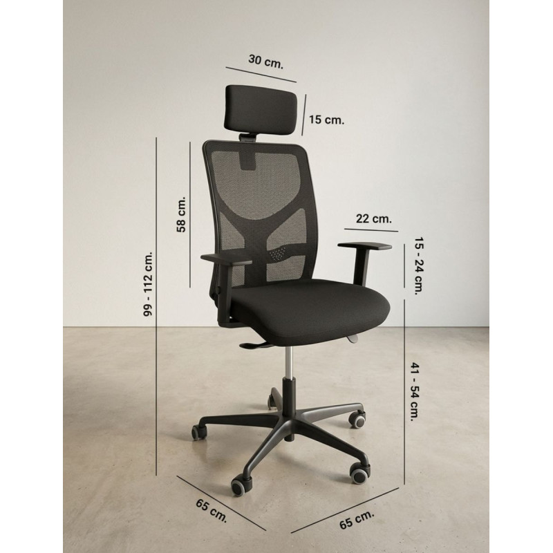 Silla Ergonómica Louise Respaldo Malla de Kunna - Montiel