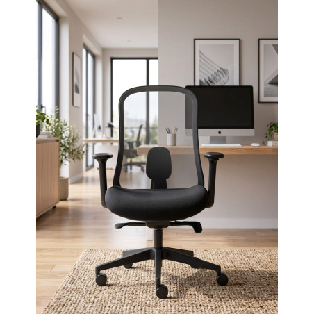 Silla Oficina Lucerna Malla Transparente de Euromof - Montiel