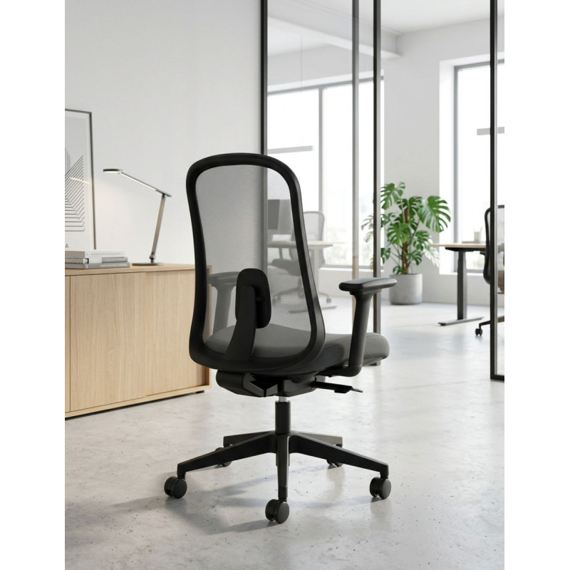 Silla Oficina Lucerna Malla Transparente de Euromof - Montiel