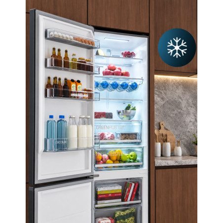 Bolero CoolMarket Combi 456 Frigorífico Black Glass C - Montiel