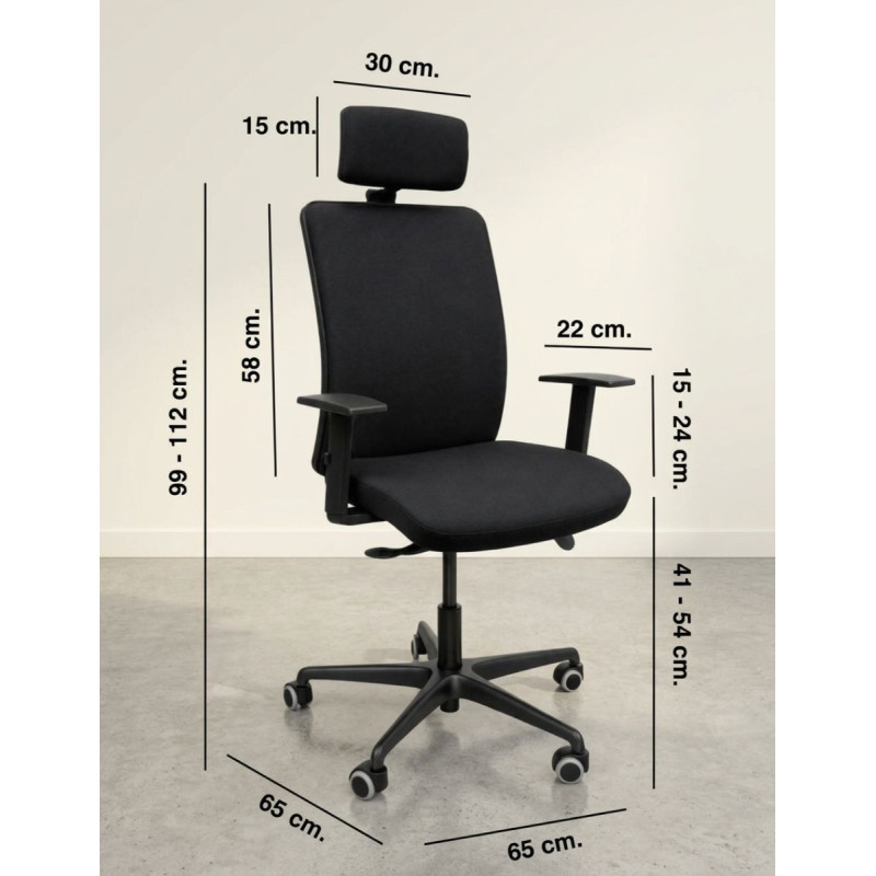 Silla Ergonómica Louise Tapizada de Kunna - Montiel