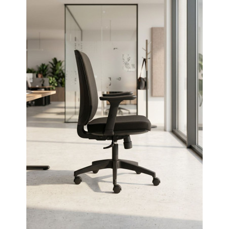 Silla Oficina Ergonómica Torino Negra de Euromof - Montiel
