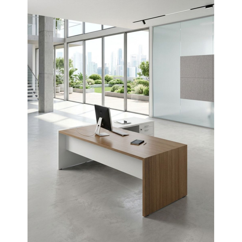 Mesa Dirección con Ala y Cajonera T45 de Quadrifoglio - Montiel