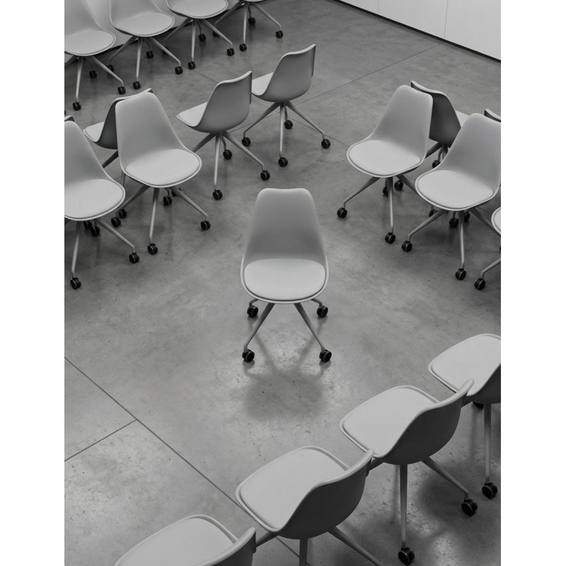 Silla Giratoria Monocarcasa Gris MM1909 - Montiel