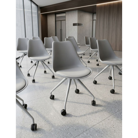 Silla Giratoria Monocarcasa Gris MM1909 - Montiel