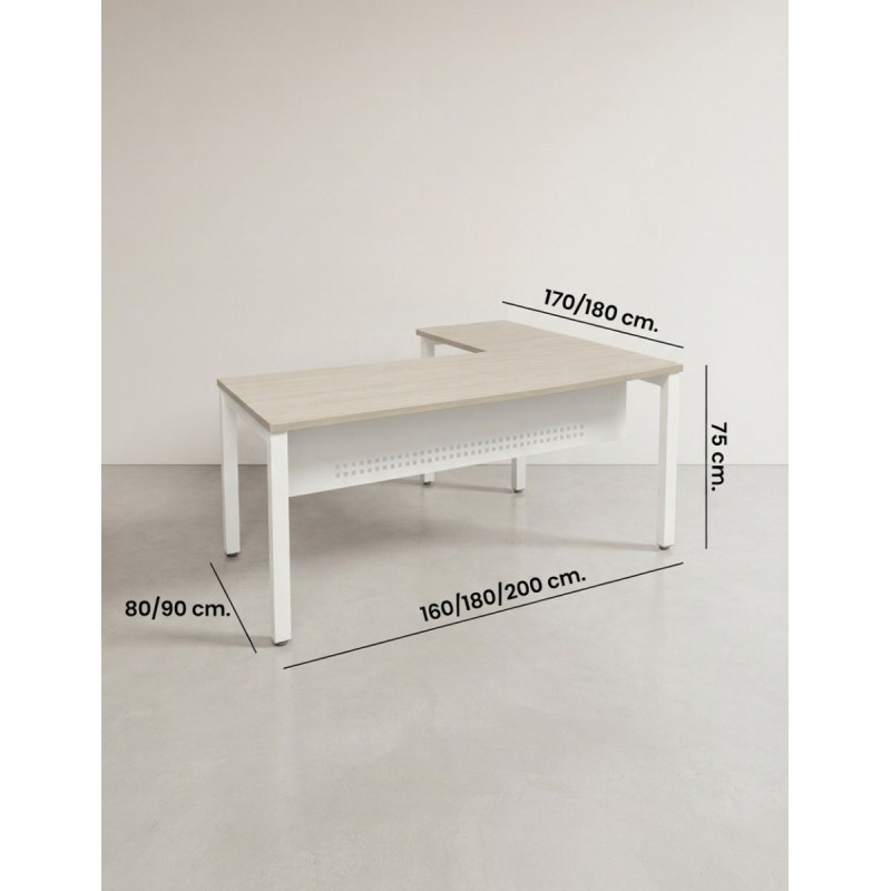 Mesa Oficina Olmo en L Basic de Kunna - Montiel