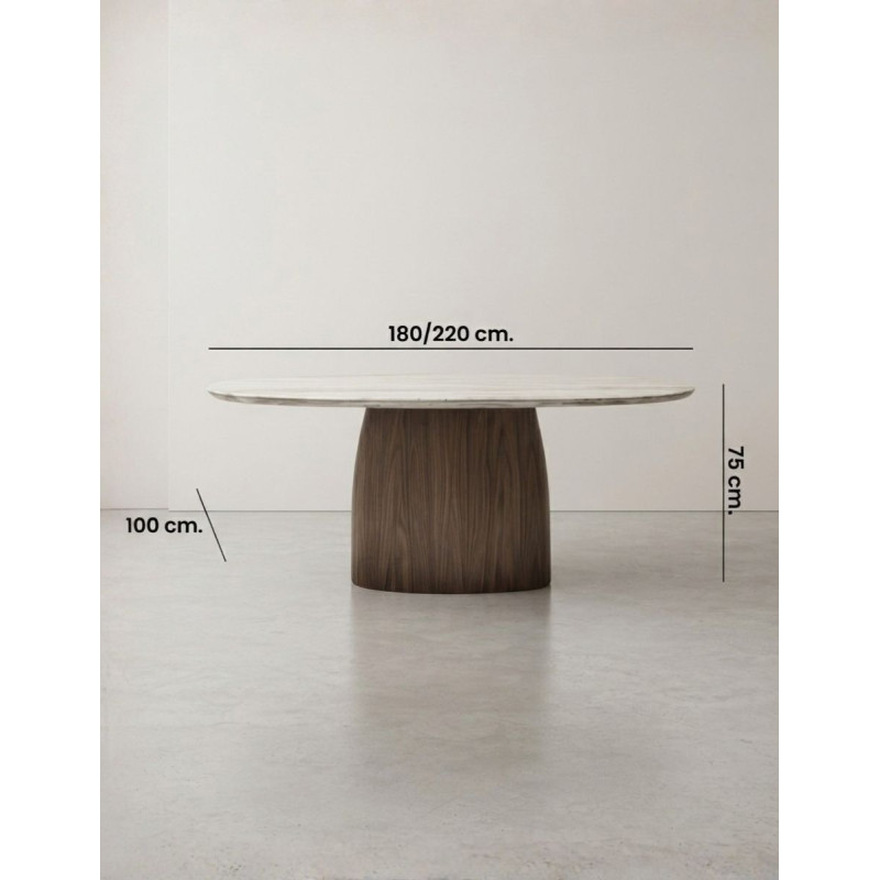 Mesa de Comedor Mármol y Madera Kaia de Unika Living - Montiel
