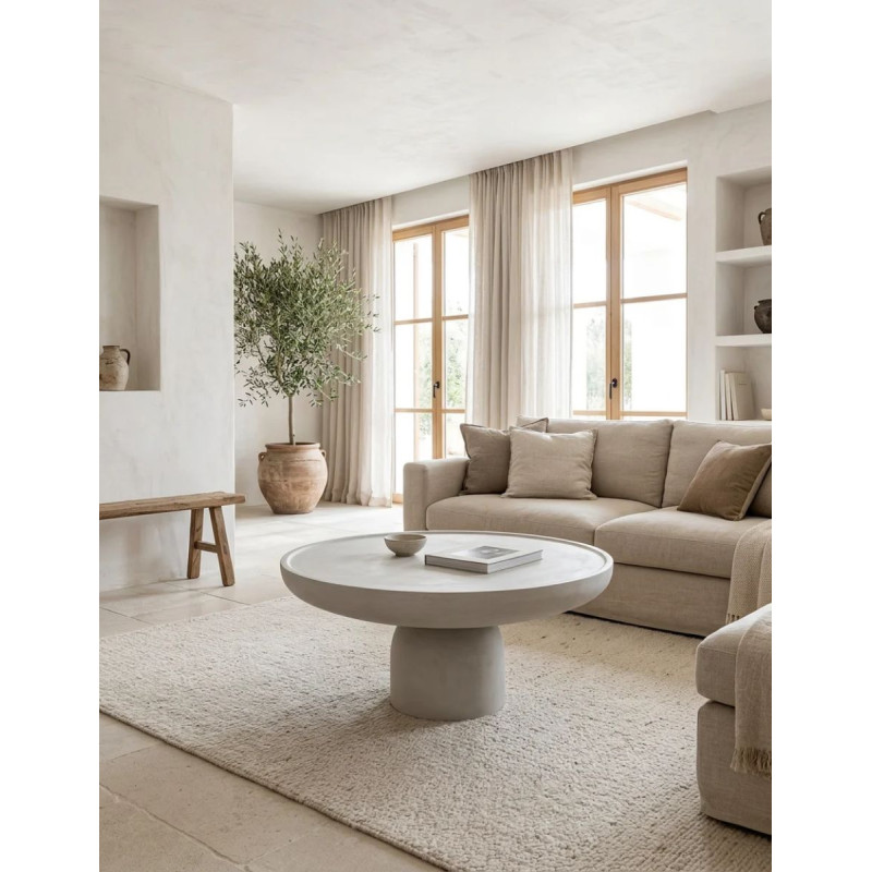 Mesa de Centro Redonda Baja Rin Ø71 cm. de Unika Living
