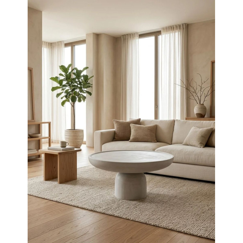 Mesa de Salón Baja Rin Ø71 cm. de Unika Living - Montiel