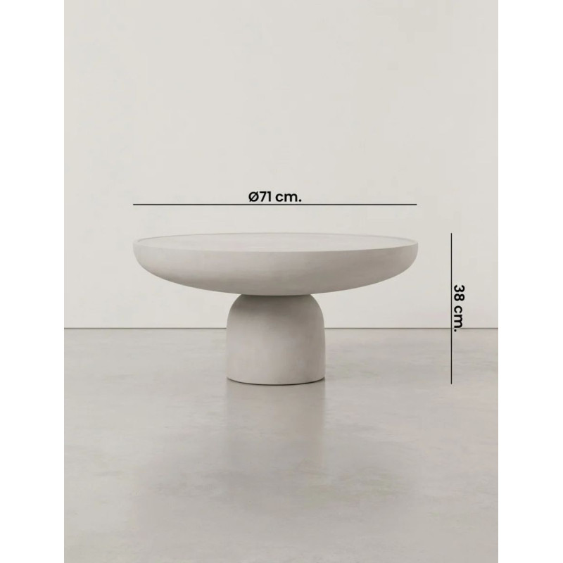 Mesa de Salón Baja Rin Ø71 cm. de Unika Living - Montiel