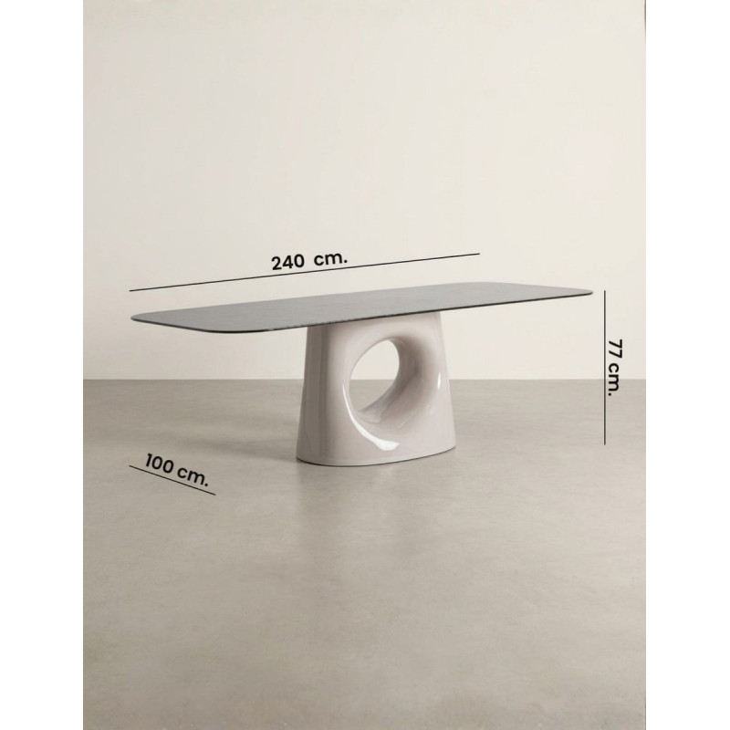 Mesa Ovalada de Comedor Kamez 240x100 cm. de Vical - Montiel