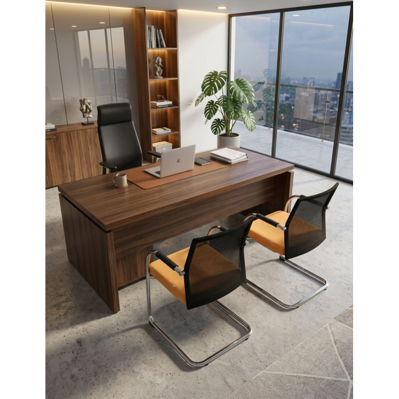 Silla Confidente con Malla Negra de Coinma - Montiel