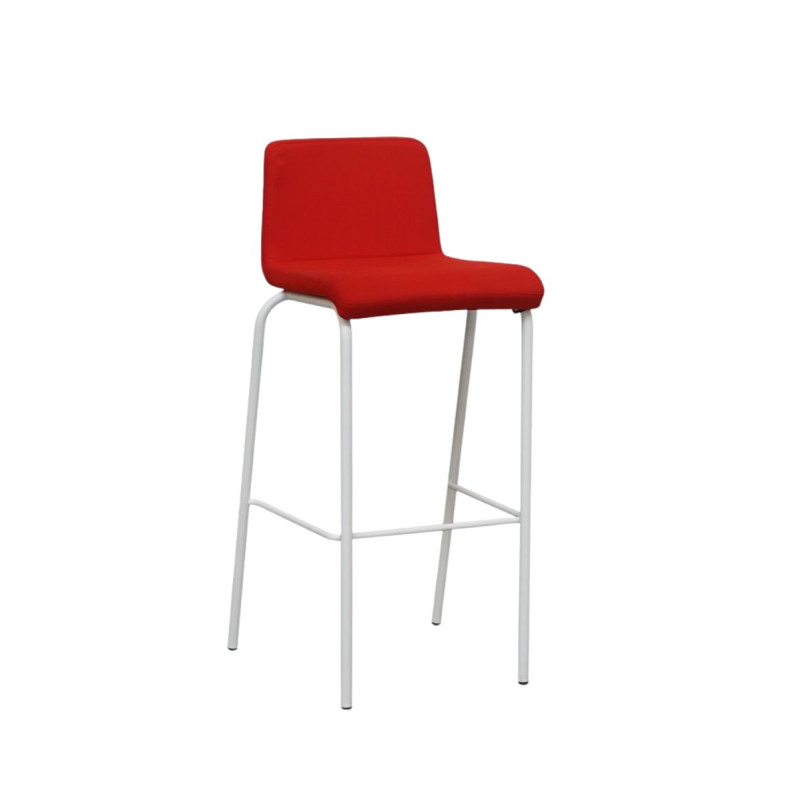 Taburete Alto con Patas Blancas Metálicas de Steelcase