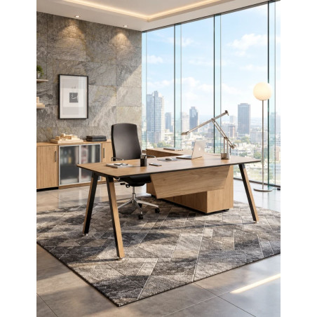Mesa Dirección con Mueble Auxiliar AT de Herpesa - Montiel