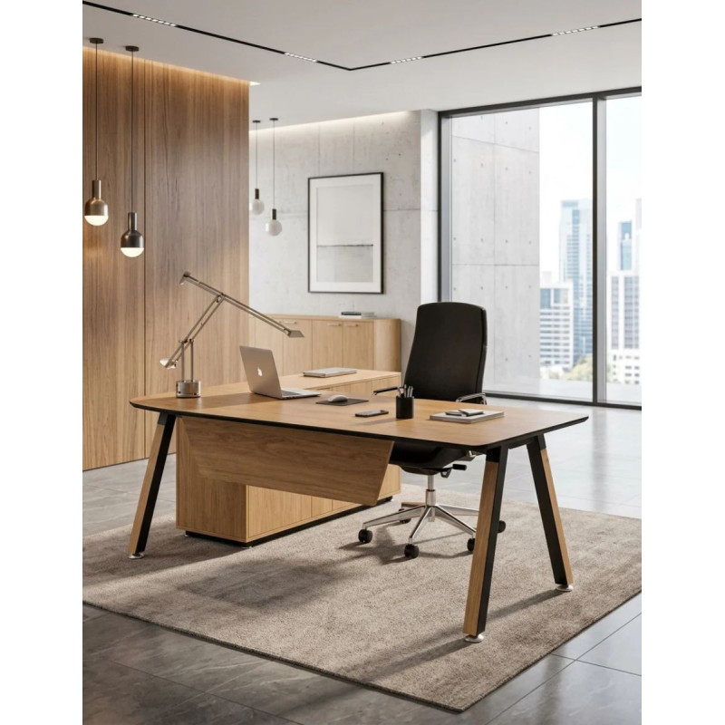 Mesa de Dirección con Credencia Serie AT de Herpesa