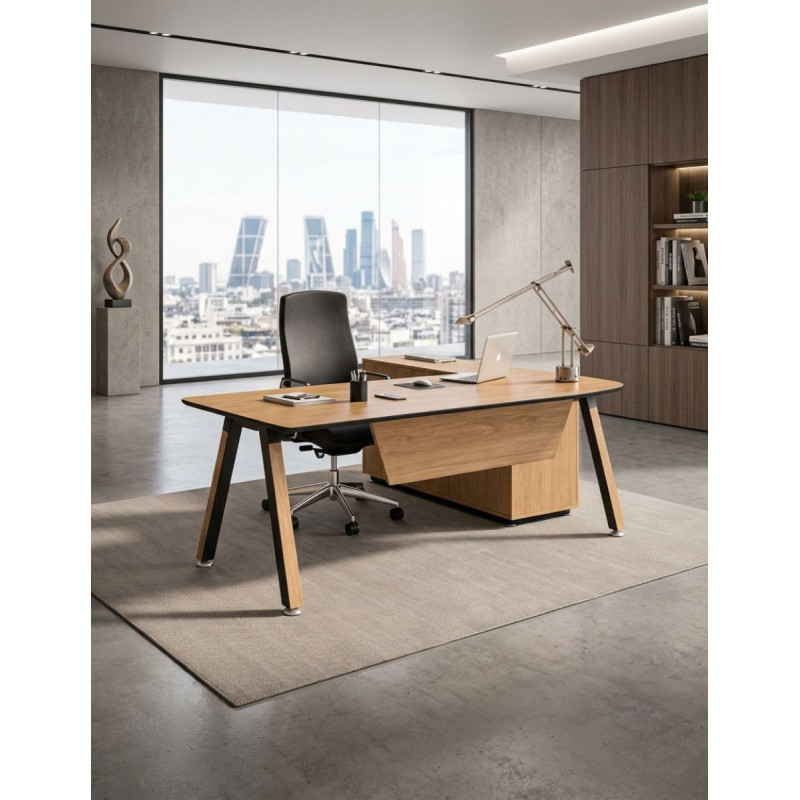 Mesa Dirección con Mueble Auxiliar AT de Herpesa - Montiel
