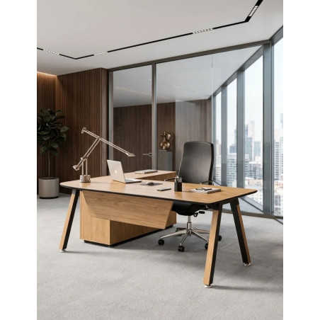 Mesa Dirección con Mueble Auxiliar AT de Herpesa - Montiel