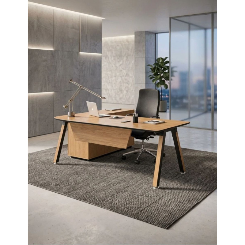 Mesa Dirección con Mueble Auxiliar AT de Herpesa - Montiel